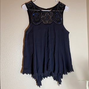 Free People Sequined Blouse